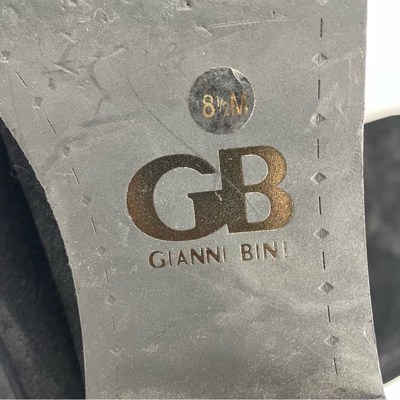 🔥Gianni Bini Women Love It Style Boots Black Leather Suede Pull On Size 8,5 - Picture 11 of 15